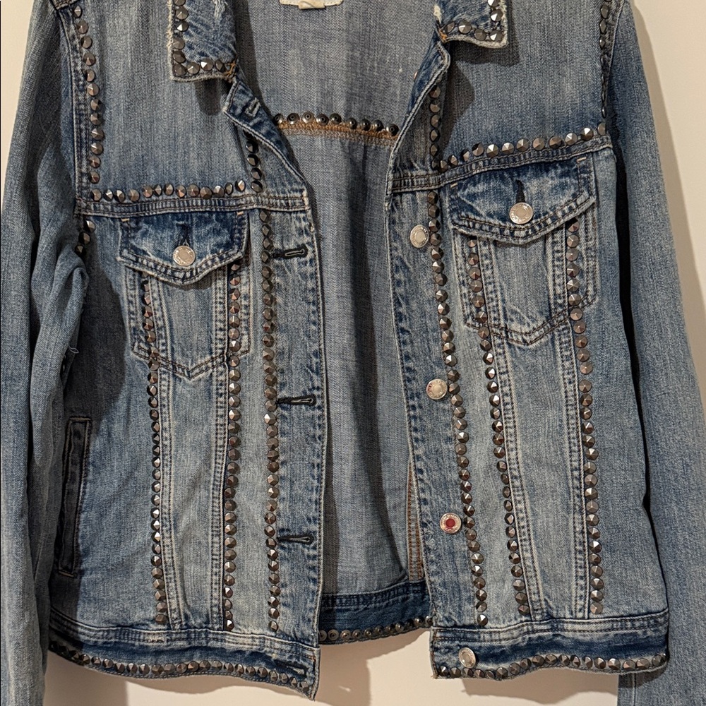 American Eagle Studded Denim Jacket - Picture 3 of 7